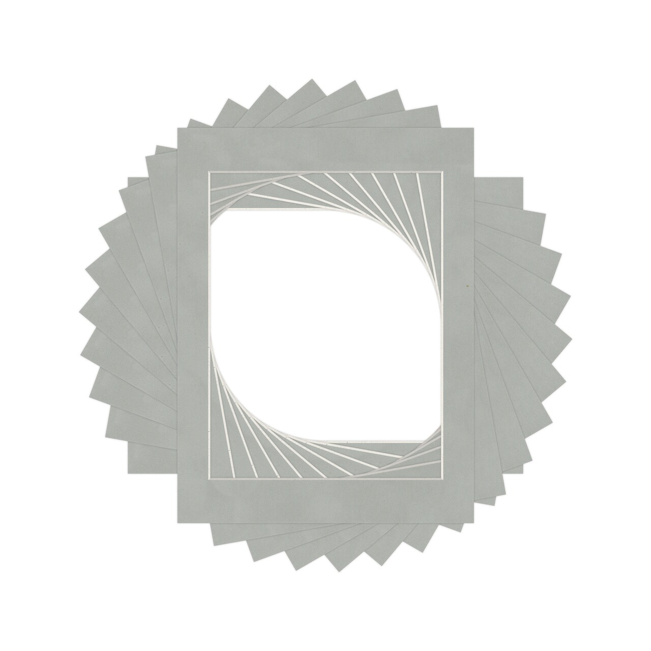 Light Grey Suede Mat Board for 12x16 Frames - Fits 10x13 Photos